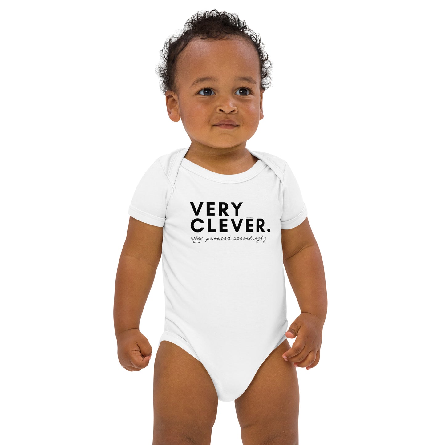 "Proceed Accordingly"  Organic Cotton Baby Bodysuit