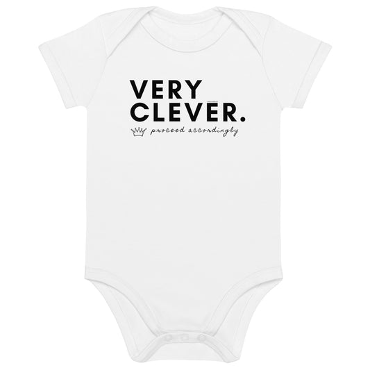 "Proceed Accordingly"  Organic Cotton Baby Bodysuit