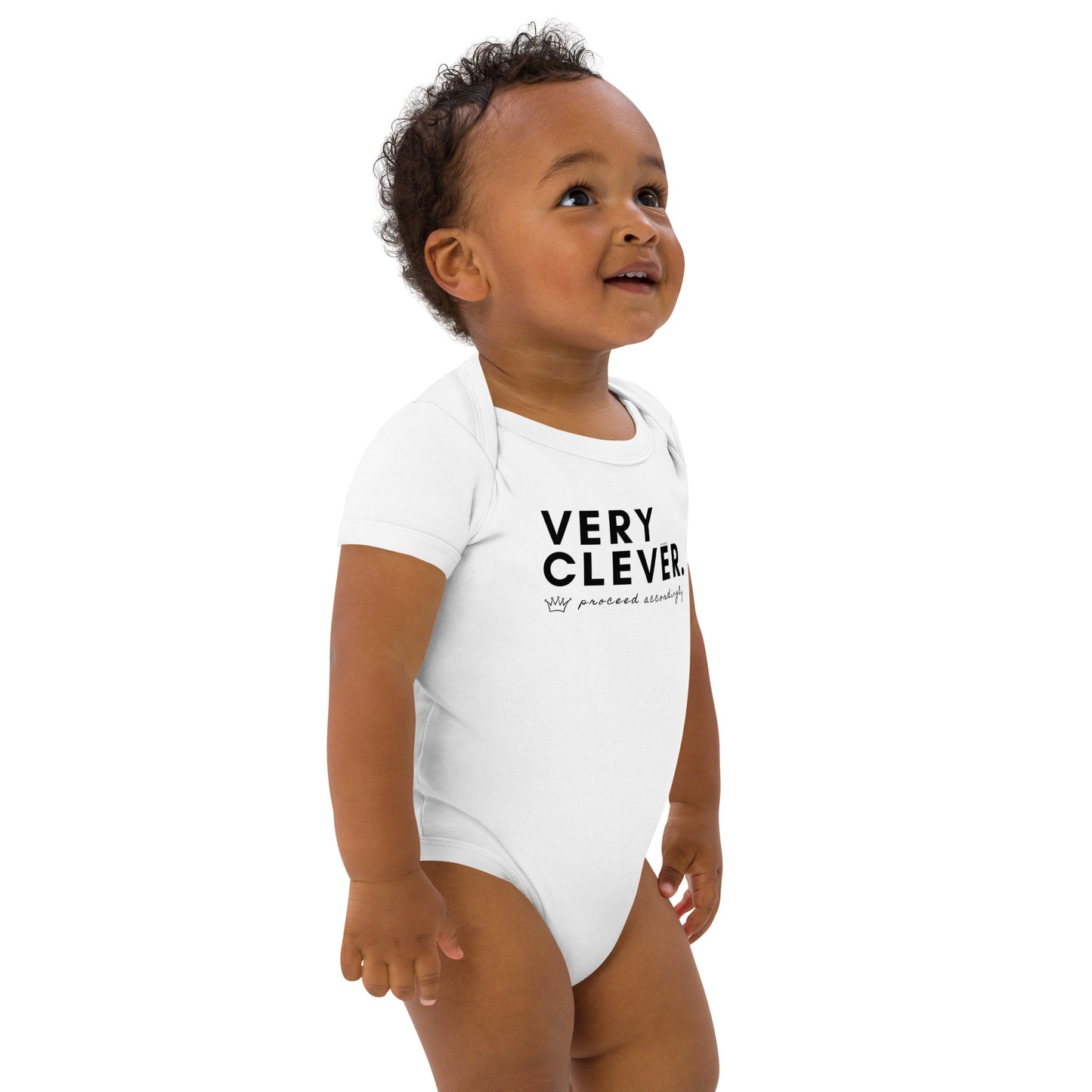 "Proceed Accordingly"  Organic Cotton Baby Bodysuit